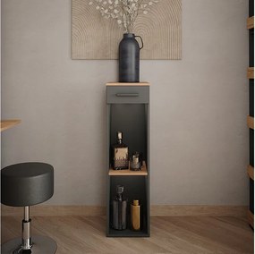 Stojak na wino złoty dąb power/antracyt 30x34.5x106 repose