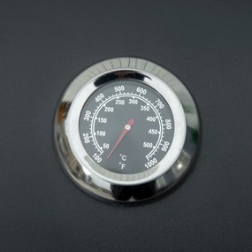 Outsunny mobilny grill gazowy BBQ z 2 palnikami stal węglowa kolor czarny 55 x 46,5 x 41 cm