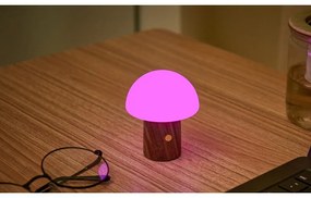 Biała/w ciemnym naturalnym kolorze lampa stołowa LED (wysokość 7 cm) Alice Mushroom – Gingko