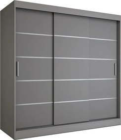 Szafa przesuwna antracyt 200 cm P1-H66