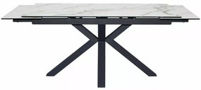 Stół rozkładany COLUMBUS CERAMIC 160(240)x90 biały/czarny mat SIGNAL