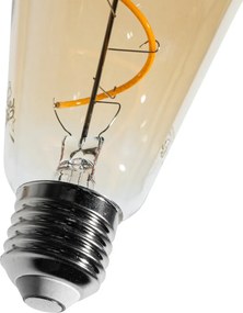 Zestaw 5 ściemnialnych żarówek LED E27 z spiralnym żarnikiem ST64 Gold 4W 270 lm 2100K