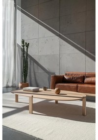 Stolik z litego drewna dębowego w naturalnym kolorze 100x180 cm Kulin – Gazzda