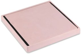 Welurowa pufa różowa z guzikami E3-R82