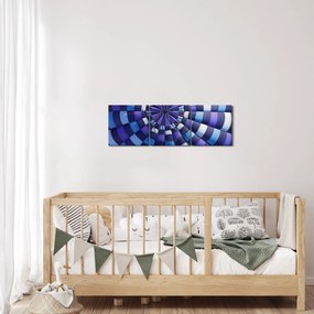 Obraz struktury latającego balonu (z zegarem) (90x30 cm)