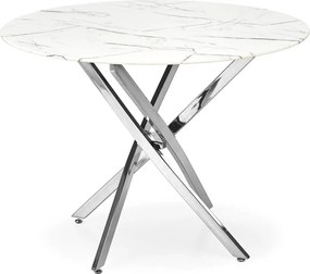 Okrągły stół Raymond 3 Halmar efekt białego marmuru