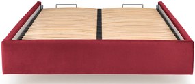 Bordowy korpus łóżka tapicerowanego N7-S16