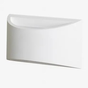 Kinkiet Ścienny Z Gipsu Lamara Biała - Sklum