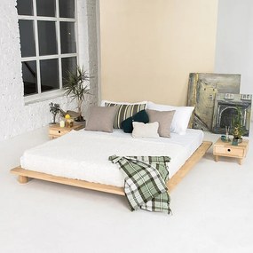 Łóżko podwójne 160x200 cm surowy stożek