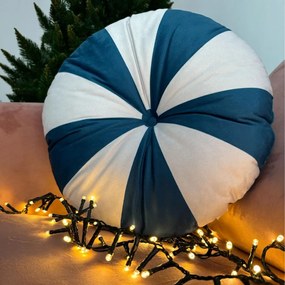 Okrągła poduszka świąteczna w kolorze granatowym Candy