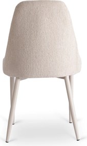Krzesło Tapicerowane do Jadalni TORINO Kremowe Nowoczesne