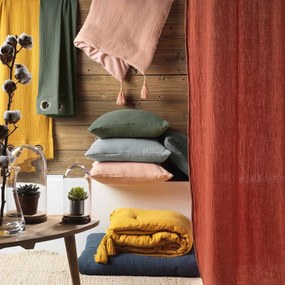 Jasnozielona muślinowa pościel dwuosobowa 240x260 cm Angelia – douceur d'intérieur