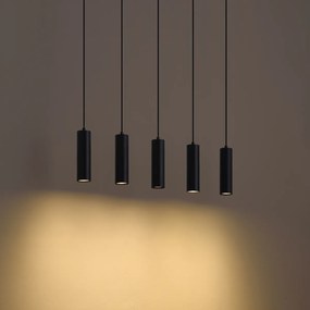 Nowoczesna lampa wisząca czarna 5-punktowa - Jeana