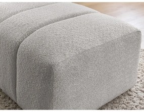 Jasnoszary podnóżek z materiału bouclé Annecy – Bobochic Paris