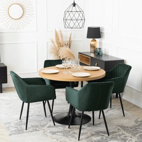 Krzesło Tapicerowane SHANE Zielone Nowoczesne Loft