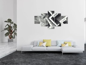 Abstrakcyjny obraz kostek (125x70 cm)