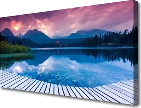 Obraz na płótnie Krystaliczne Jezioro w Górach