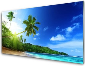 Panel Szklany Tropikalna Panorama Wybrzeża