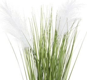 Sztuczna trawa ozdobna w cementowej doniczce, wys. 70 cm