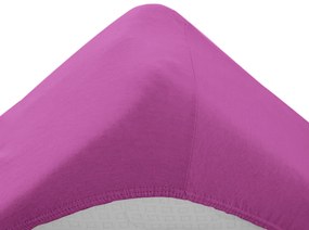 PrzytulneMieszkanie.pl Prześcieradło do łóżeczka Jersey ciemnofioletowe 70 x 140 cm