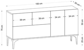 Szafka Glise White and Black