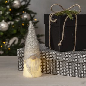 Biało-szara dekoracja świetlna ze świątecznym motywem ø 6,5 cm Joylight – Star Trading