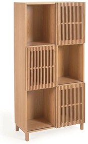 Regał w dekorze dębu z drzwiami przesuwnymi 85x170 cm Beyla – Kave Home