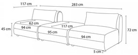 Zielona sofa 283 cm Jeanne – Bobochic Paris