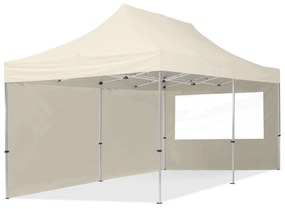 TOOLPORT 3x6 m Namiot Ekspresowy, ECONOMY Alu 32mm, ze ścianami bocznymi, okna panoramiczne, kremowy - (59022)
