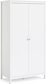 Elegancka szafa ubraniowa na nóżkach Madrid 2D biały mat