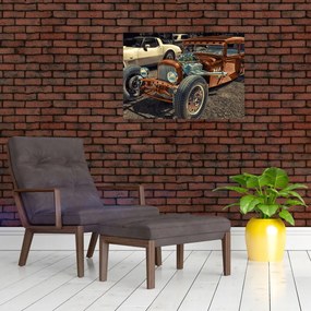 Obraz brązowego samochodu (70x50 cm)