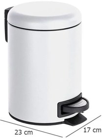 Kosz łazienkowy LEMAN MATT, pojemnik na śmieci, 3 l, WENKO