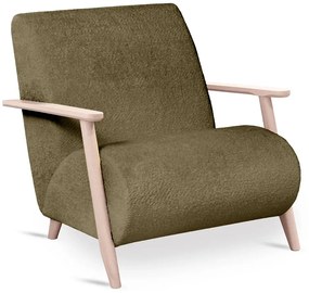 Zielony fotel tapicerowany oliwkowy N6-H22