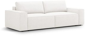 Biała rozkładana sofa z materiału bouclé 247 cm Jodie – Micadoni Home