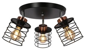Czarna metalowa lampa sufitowa Glob – Candellux Lighting