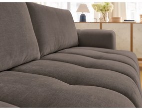 Szarobrązowa rozkładana/ze schowkiem sofa 251 cm Fuji – Bobochic Paris