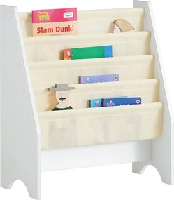 Półka na książki dziecięca z 4 przegródkami FRG225-W
