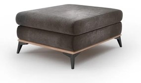 Ciemnobrązowy puf z aksamitnym obiciem Windsor &amp; Co Sofas Astre