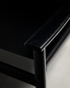 Czarny skórzany fotel Jan – Kave Home