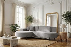 Narożnik Parma Studio Hills do salonu, tkanina Quelle lewy jasnoszary (83)