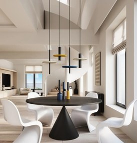 Czarno-granatowa wisząca lampa z regulacją wysokości - M163-Zerpen