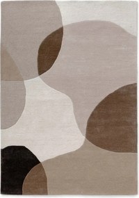 Dywan wełniany Dune ręcznie tkany Łagodne Formy Beżowo-Brązowy 120x170 cm