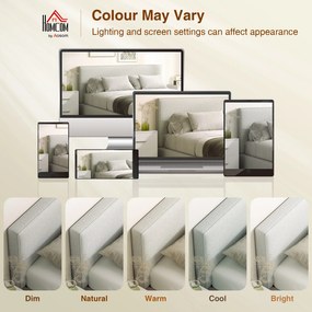 HOMCOM Zagłówek montowany na ścianie, pikowanie 160 x 10 x 60 cm, obicie z tkaniny, kremowy | Aosom PL