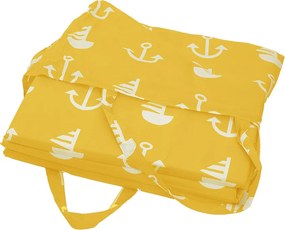 Leżak plażowy KOTWICA 180x50 cm, żółty