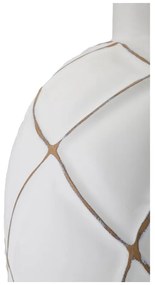 Biało-kremowa lampa stołowa z tekstylnym kloszem (wys. 60 cm) Lines – Mauro Ferretti