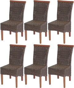 Krzesła do jadalni Sinio (zestaw 6 sztuk),  bez poduszek na siedzisko