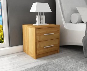 Klasyczna szafka nocna z szufladami olcha - Elopi