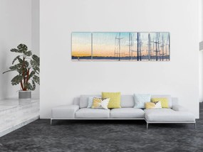 Obraz - Żeglarstwo, akwary (170x50 cm)