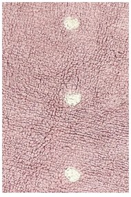 Różowy bawełniany dywan dziecięcy tkany ręcznie odpowiedni do prania ø140 cm Little Biscuit Pink – Lorena Canals
