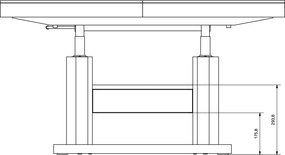 Nowoczesny ławostół z półką i szufladą Quadro Max Hubertus dąb/czarny